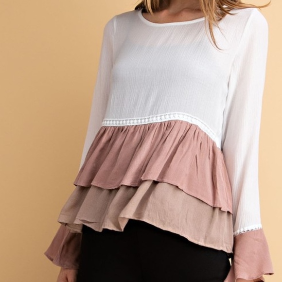 Tops - Colorblock Peplum